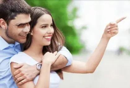 Couple Pointing